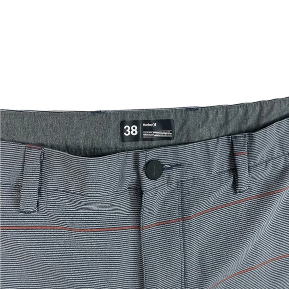 SH235 Mens Hurley Surfing Brand Striped Phantom Hybrid Shorts 38 - Picture 3 of 5